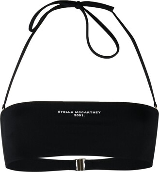 Stella McCartney Logo-Print Bandeau Bikini Top