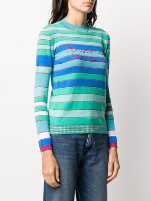 Giada Benincasa Pensami embroidered striped jumper