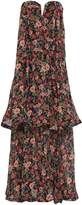 Thumbnail for your product : Nicholas Strapless Tiered Floral-print Silk Maxi Dress