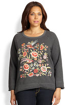Thumbnail for your product : Johnny Was Johnny Was, Sizes 14-24 Brielle Hi-Lo Sweatshirt