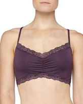 Thumbnail for your product : Fleurt Fleur't Bottom Drawer T-Back Bralette with Lace Trim, Blackberry Cordial
