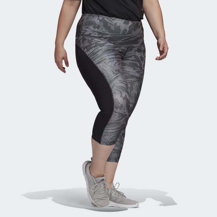 adidas x Zoe Saldana AEROREADY Shine Tights (Plus Size) - Blue | adidas US