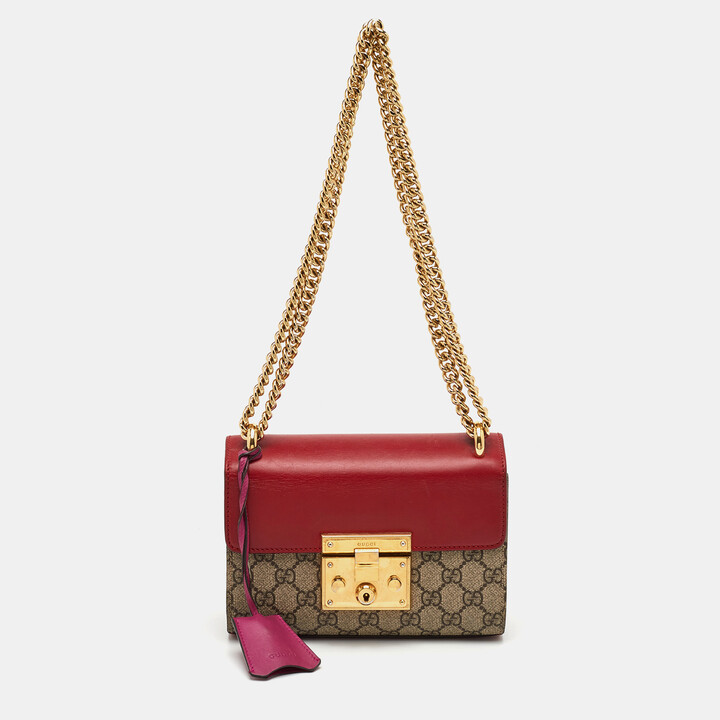 Gucci Padlock Small Multicolor GG Supreme Canvas and Leather Shoulder Bag