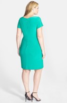 Thumbnail for your product : Adrianna Papell Side Ruffle Matte Jersey Sheath (Plus Size)