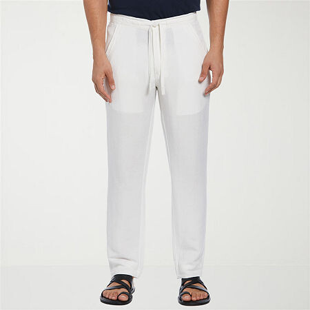 Cubavera 30" Inseam Linen Mens Regular Fit Drawstring Pant