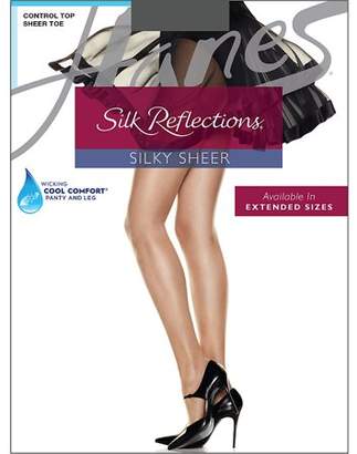 Hanes Womens Control Top Sheer Toe Silk Reflections Panty Hose