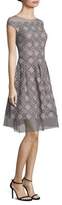 Thumbnail for your product : Kay Unger Illusion Metallic Lace Dress
