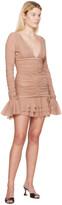 Thumbnail for your product : Blumarine Beige Ruched Minidress