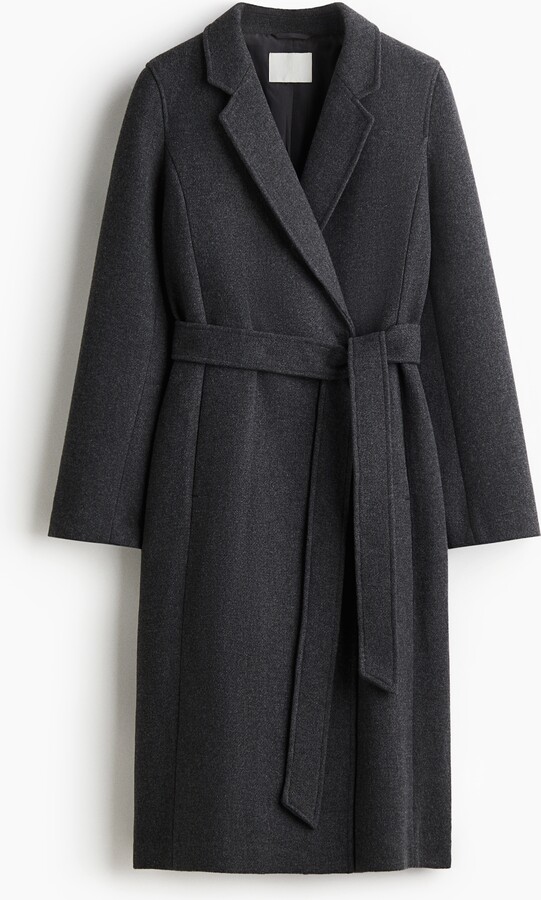 tie belt coat h&m
