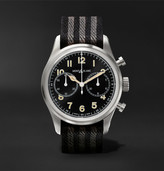Thumbnail for your product : Montblanc 1858 Automatic Chronograph 42mm Stainless Steel And Nato Webbing Watch, Ref. No. 117835 - Black