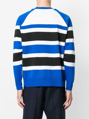 AMI Paris Raglan Sleeves Striped Sweater
