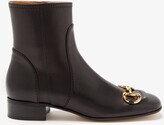 Thumbnail for your product : Gucci Horsebit Leather Ankle Boots - Black