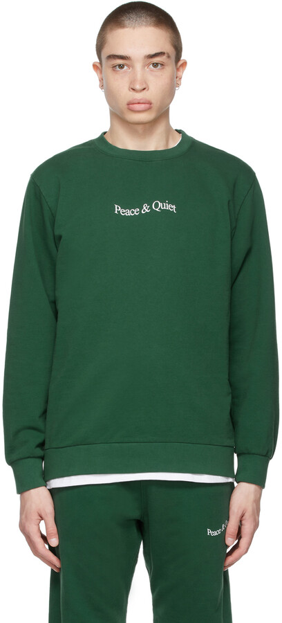Museum of Peace & Quiet SSENSE Exclusive Green Word Mark Sweatshirt -  ShopStyle