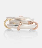 Thumbnail for your product : Spinelli Kilcollin Orion sterling silver and 18k gold linked rings
