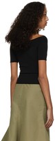 Thumbnail for your product : Alexander McQueen Black Off-The-Shoulder Knit Top