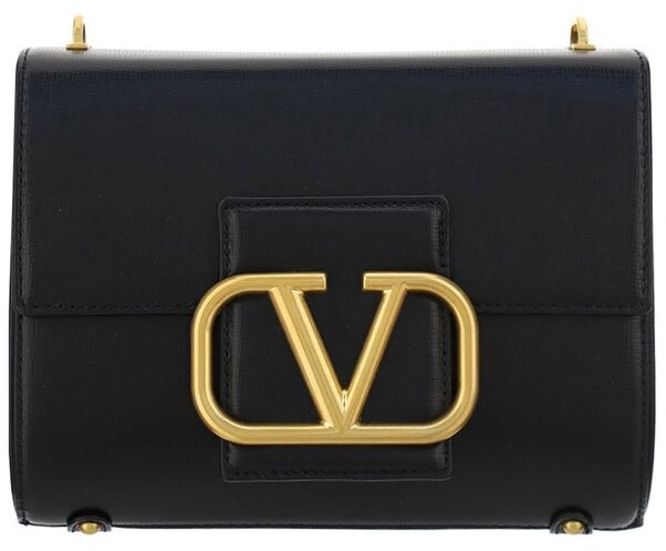 Valentino Garavani Stud Sign VLogo Plaque Shoulder Bag - ShopStyle