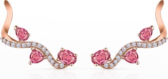Hueb Mirage Pink Gold Earrings with Diamonds and Pink Sapphires