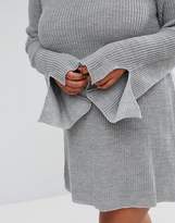 Thumbnail for your product : Club L Plus Size Oversize Knit Swing Dress In Grey