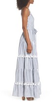 Thumbnail for your product : Eliza J Tiered Tassel Fringe Cotton Maxi Dress