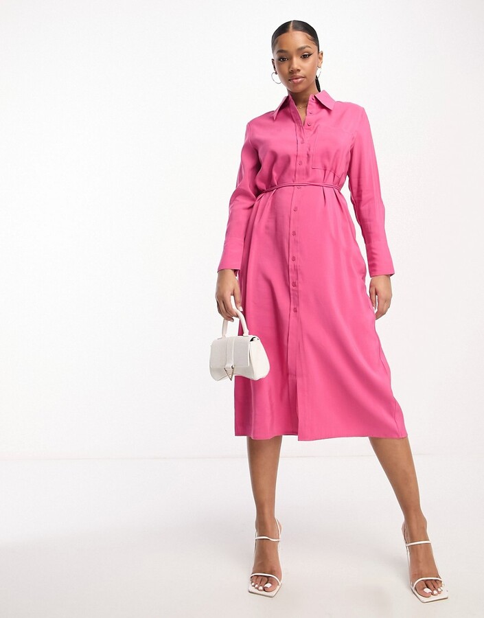 Pink Midi Dress for black women