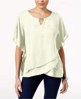 Thumbnail for your product : JM Collection Layered Tulip-Hem Top, Created for Macy's