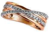Thumbnail for your product : Effy Pave Rose by Diamond Pave Crossover Ring (1/4 ct. t.w.) in 14k Rose Gold