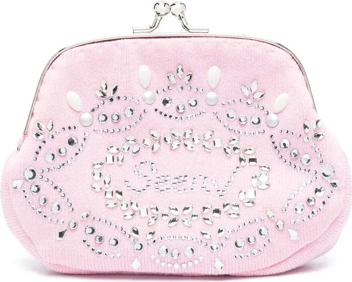 Seen Users Crystal-Embellished Twist-Lock Wallet