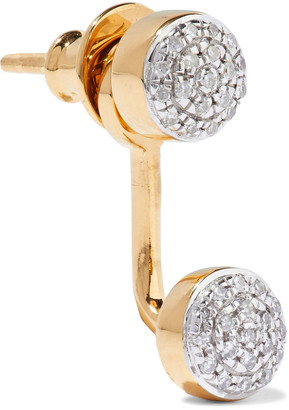 Monica Vinader 18-karat Gold Vermeil Diamond Earrings