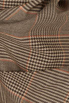 Thumbnail for your product : Preen by Thornton Bregazzi Harriet Ruched Prince Of Wales Checked Wool Slim-leg Pants - Brown