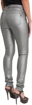 Thumbnail for your product : Saint Laurent Laminated Silver Skinny Jeans