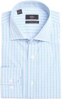 Thumbnail for your product : Alara blue and white gingham check spread collar dress shirt