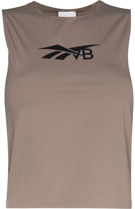 Reebok x Victoria Beckham Logo-Print Sleeveless Tank Top