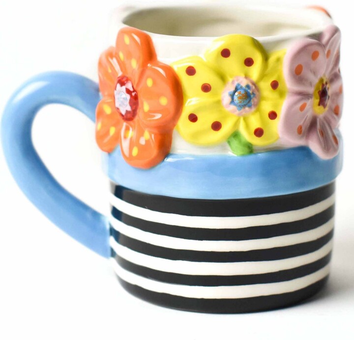 Happy Everything! Happy Everything by Laura Johnson Flowers Shaped Mug 16 oz