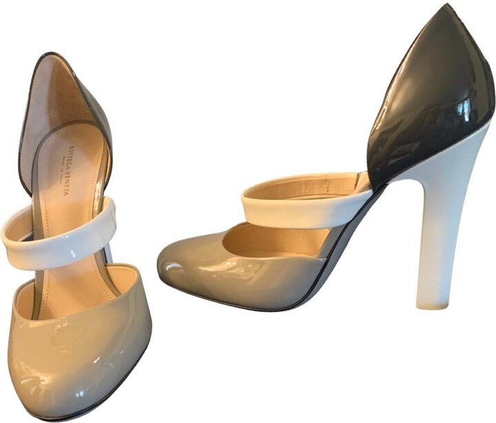Bottega Veneta “bette” Tri Color Patent Leather Pumps Italy Nwot Size 39 1/2