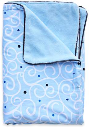 Caden Lane Luxe Light Blue Swirl Blanket