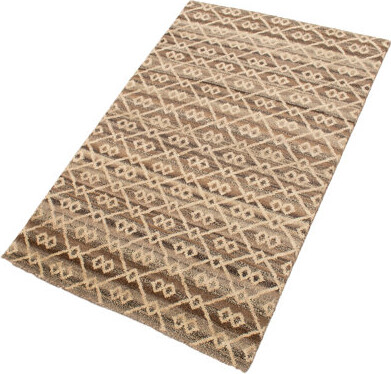 Isabelline One-of-a-Kind Grogan Hand-Knotted 2010s Moroccan Light Brown 5'1\