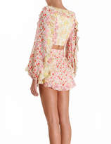 Thumbnail for your product : Zimmermann Goldie Spliced Frill Top