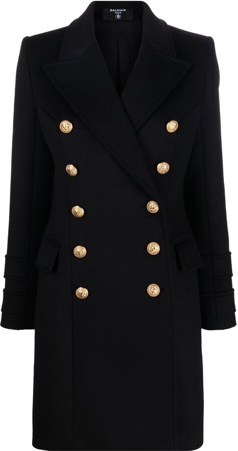 balmain wool coat