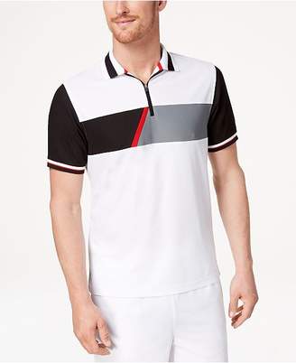 Club Room Men's Colorblocked Zip Polo, Created for Macy's