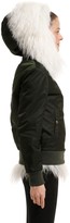 Thumbnail for your product : Mr & Mrs Italy Slim Fit Bomber Jacket W/ Fur