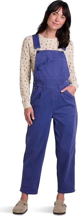 Toad&Co Linden Overall Women's Jumpsuit & Rompers One Piece Iris : XS (US 2), Cotton/Elastane