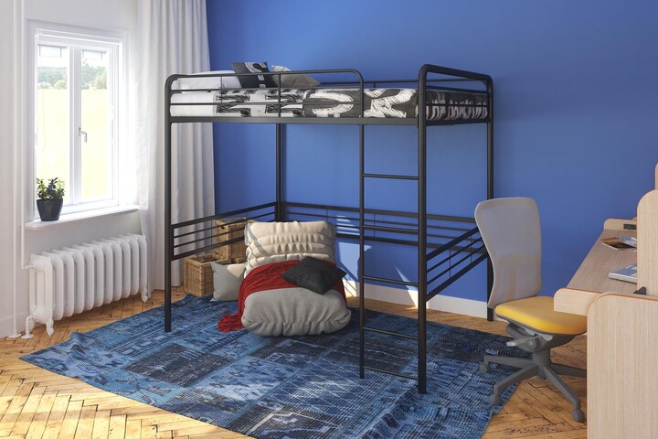 DHP Full Metal Loft Bed with Ladder