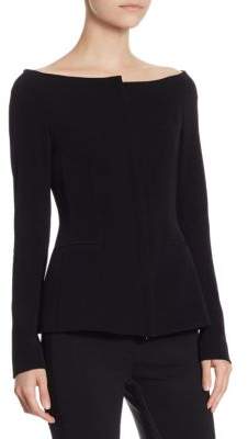 Theory Zip Off-the-Shoulder Jacket