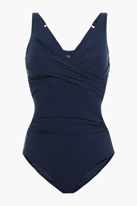 Jets Crossover Ruched Swimsuit