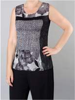 Thumbnail for your product : House of Fraser Chesca Plus Size BlackIvory Patchwork Print Camisole