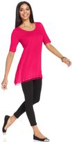 Thumbnail for your product : Style&Co. Short-Sleeve Lace-Hem Tunic
