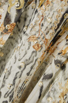 Thumbnail for your product : Camilla Crystal-embellished Printed Fil Coupé Silk-chiffon Mini Dress - Off-white