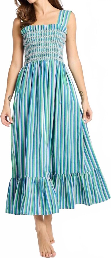 MILLE Garden Maxi Dress In Printemps Stripe