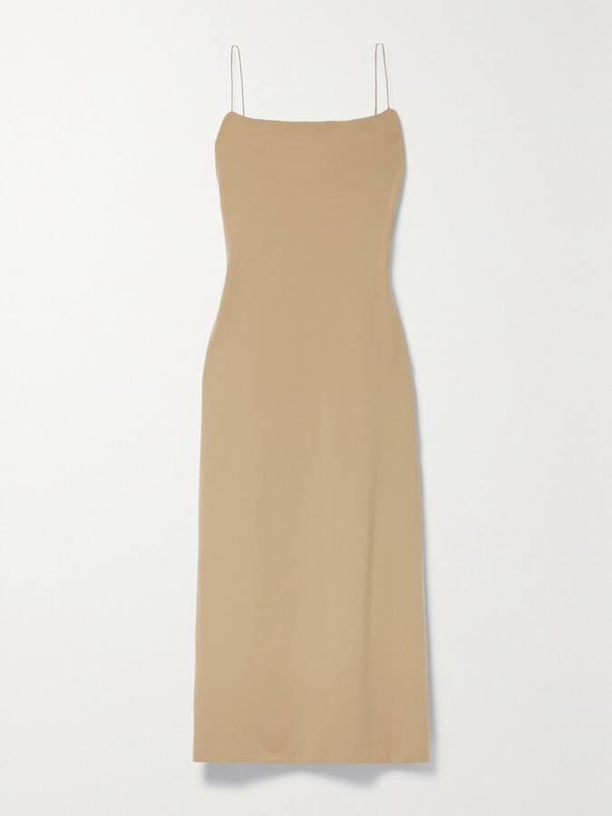 The Row Haku Stretch-jersey Midi Dress - Neutrals