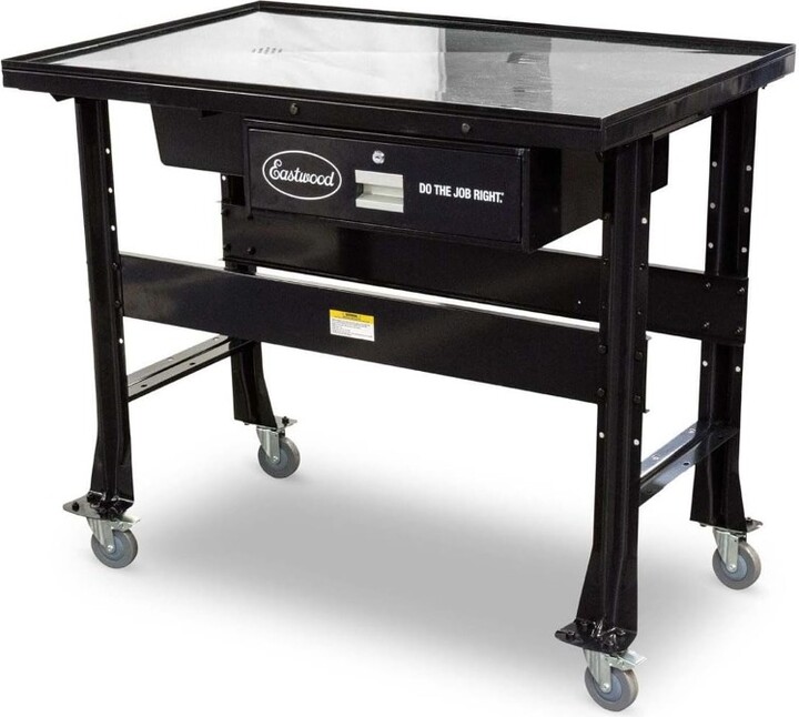 None Work Bench Tear Down Table 1000 lbs Capacity Heavy Duty Automotive Work Table Workbench for Garage with Four 4" Swi